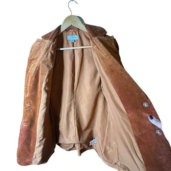 🔴 5 for $40 SALE! 
Free Assembly Orange Corduroy Lined Front Pocket Blazer sz S - Picture 10 of 13